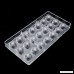 Jeteven Screw Thread Clear Polycarbonate Chocolate Mold Jelly Candy Making Mold 21-Piece Tray - B06XG1CSTV